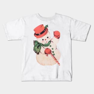 Vintage 50's Snowman Kids T-Shirt